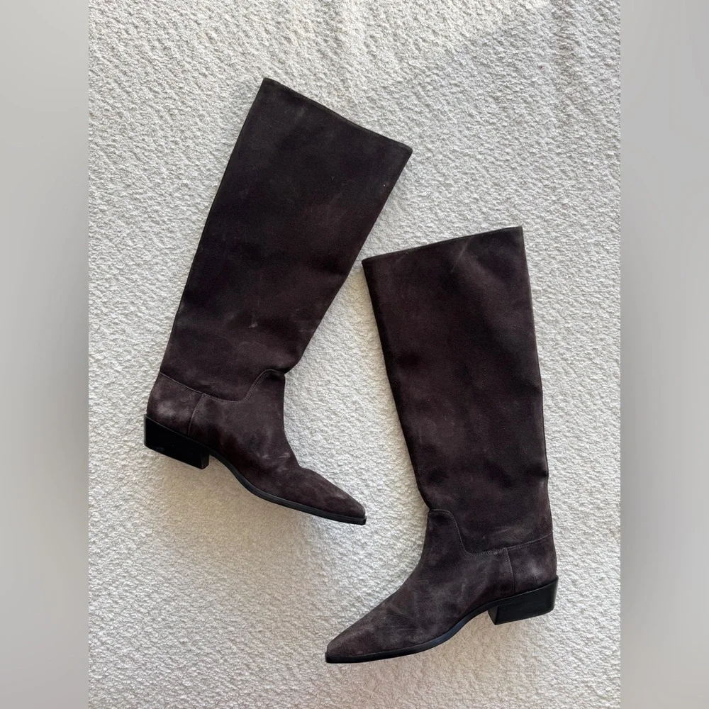 REFORMATION Dominique Knee Boots in Boss Suede 6.5